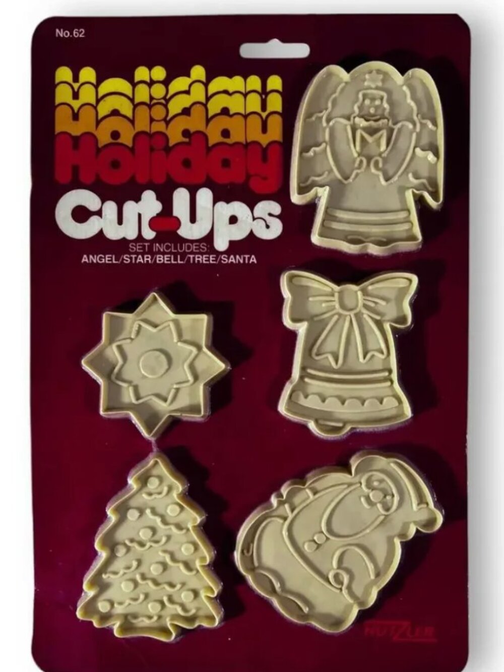 Hutzler Holiday Cut-Ups No 62 Christmas Cookie Cutters 1981 NOS Vintage USA‎